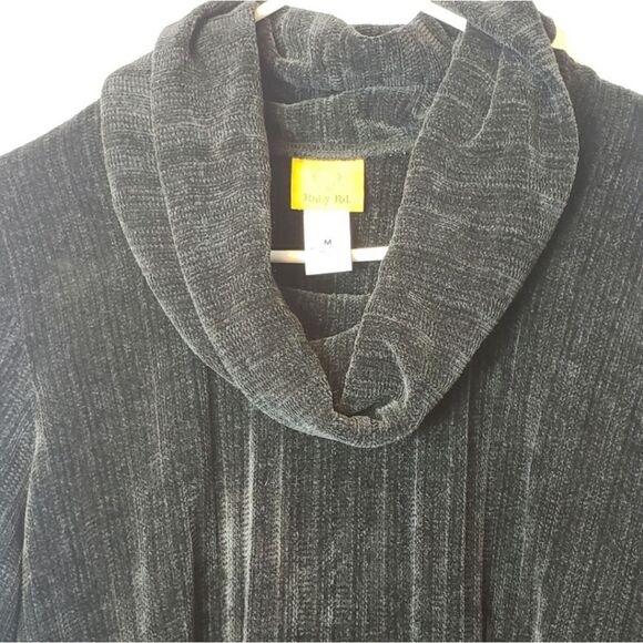 RUBY RD. Flowy Ribbed Chenille Cowlneck Sweater Medium - Picture 5 of 7